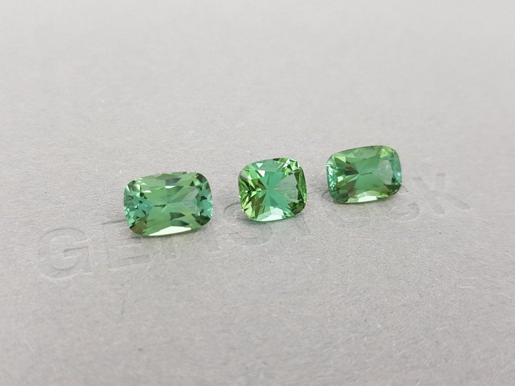 Set of mint green tourmalines 6.07 ct, Afghanistan Image №4