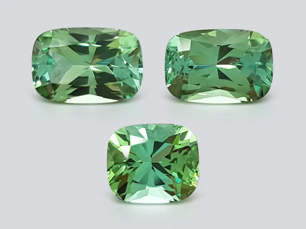 Set of mint green tourmalines 6.07 ct, Afghanistan Image №1