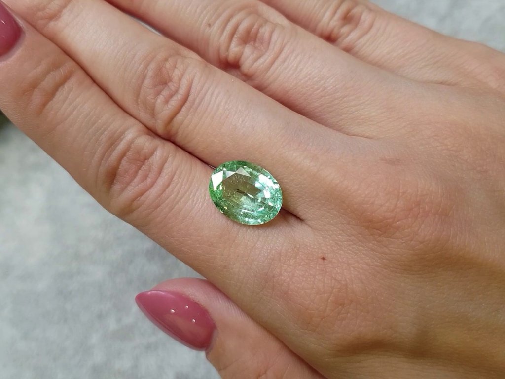 Greenish blue Paraiba tourmaline from Mozambique, oval cut 5.30 ct Image №2