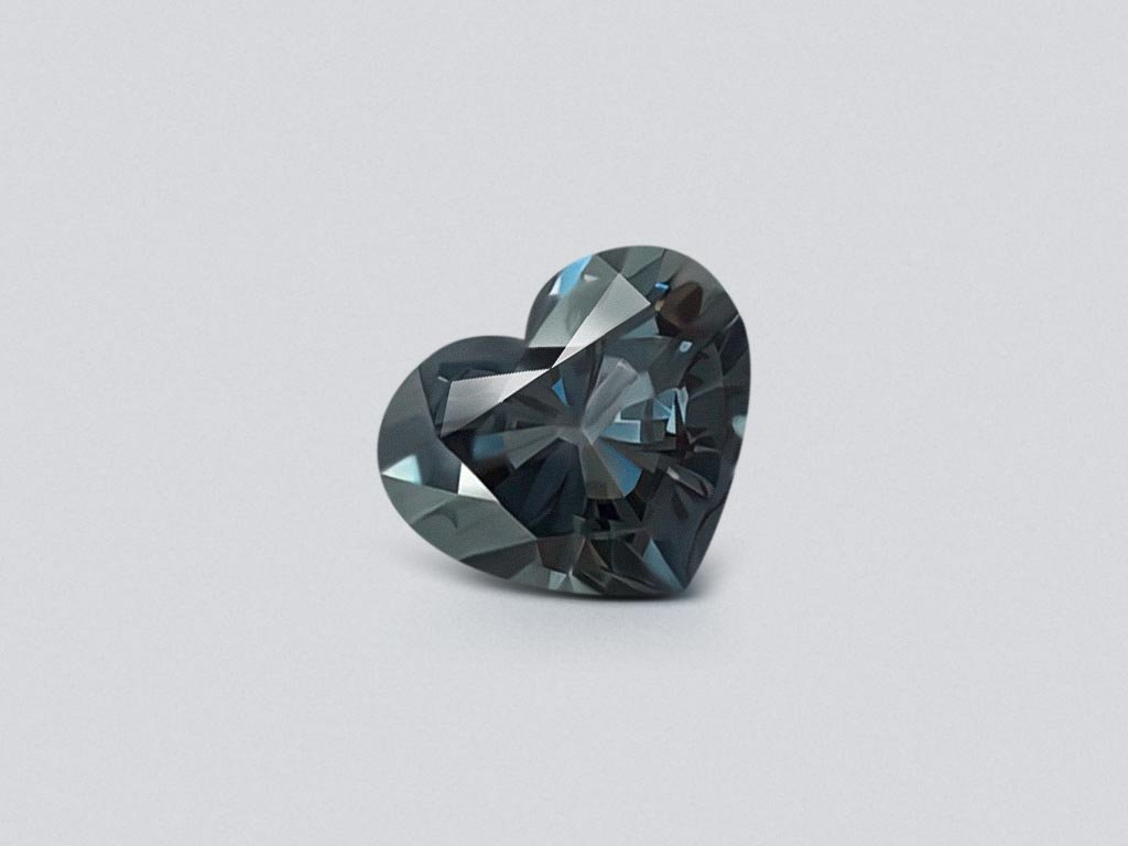Heart cut bluish gray spinel 2.22 ct, Burma Image №1