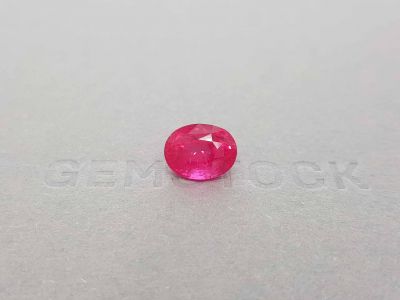 Neon red-pink Mahenge oval cut spinel 5.23 ct photo