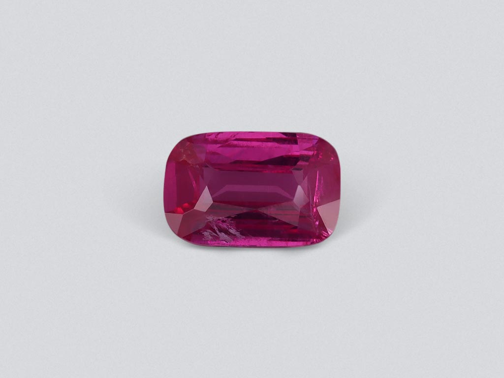 Rare untreated Pamir ruby in cushion cut 0.40 ct, Tajikistan  Image №1