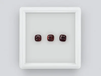 Cushion Cut Red Spinel Set 2.20ct Burma  photo