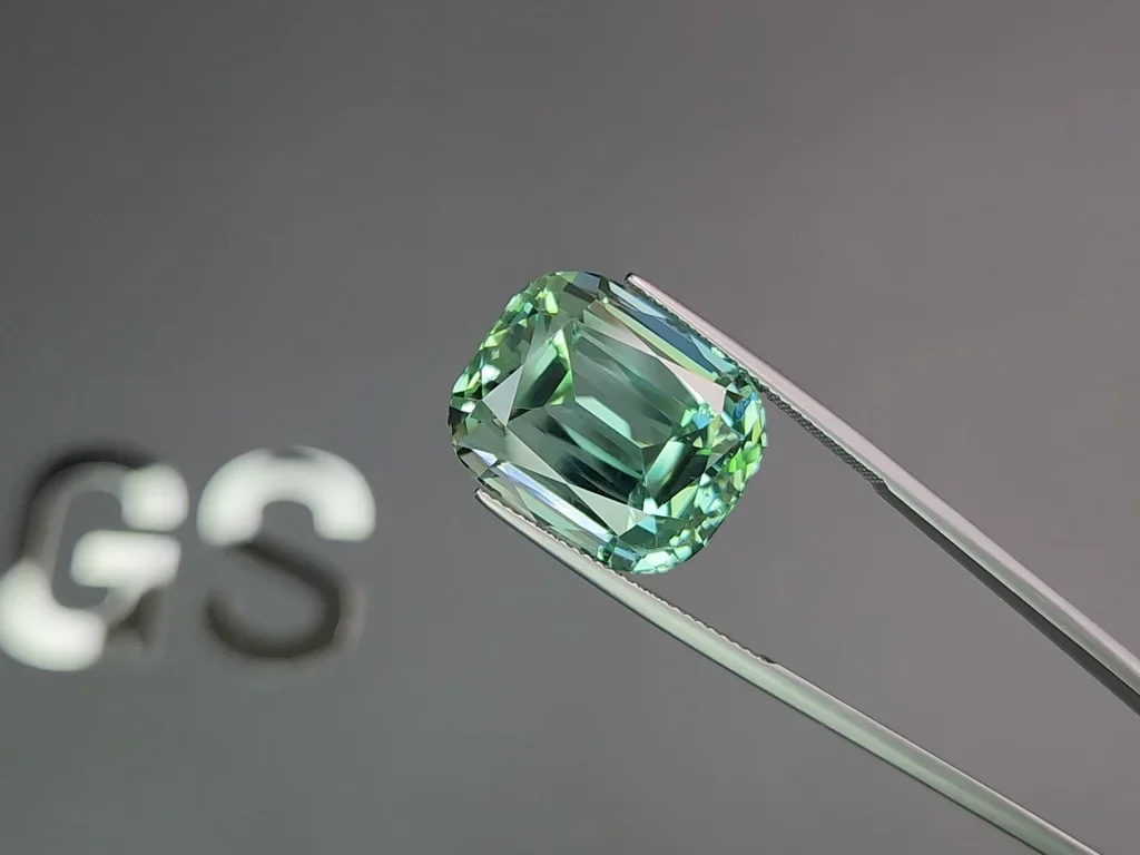 Lagoon blue tourmaline in cushion cut 26.75 carats, Afghanistan  Image №3