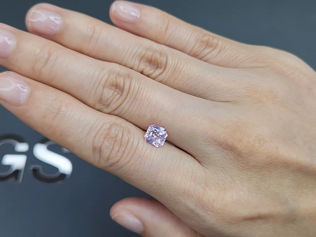 Unheated Baby pink sapphire in radiant cut 1.65 carats, Sri Lanka Image №2
