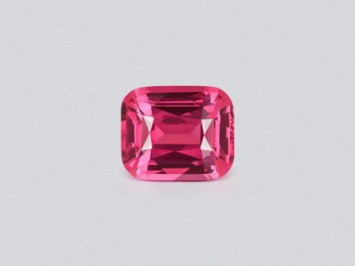 Vivid pink Mahenge spinel in cushion cut 1.20 carats, Tanzania photo
