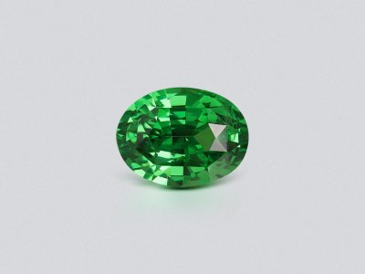 Vibrant Green tsavorite garnet in oval cut 1.50 carats, Tanzania photo