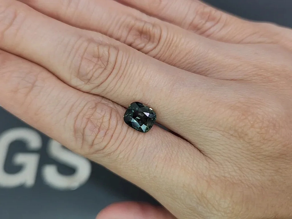 Unheated sapphire Teal cushion cut 2.57 carats, Sri Lanka Image №2