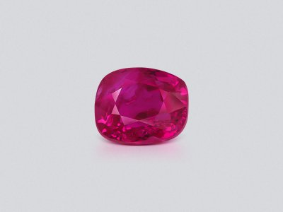 Unheated red ruby cushion cut 1.07carats, Burma (Mogok) photo