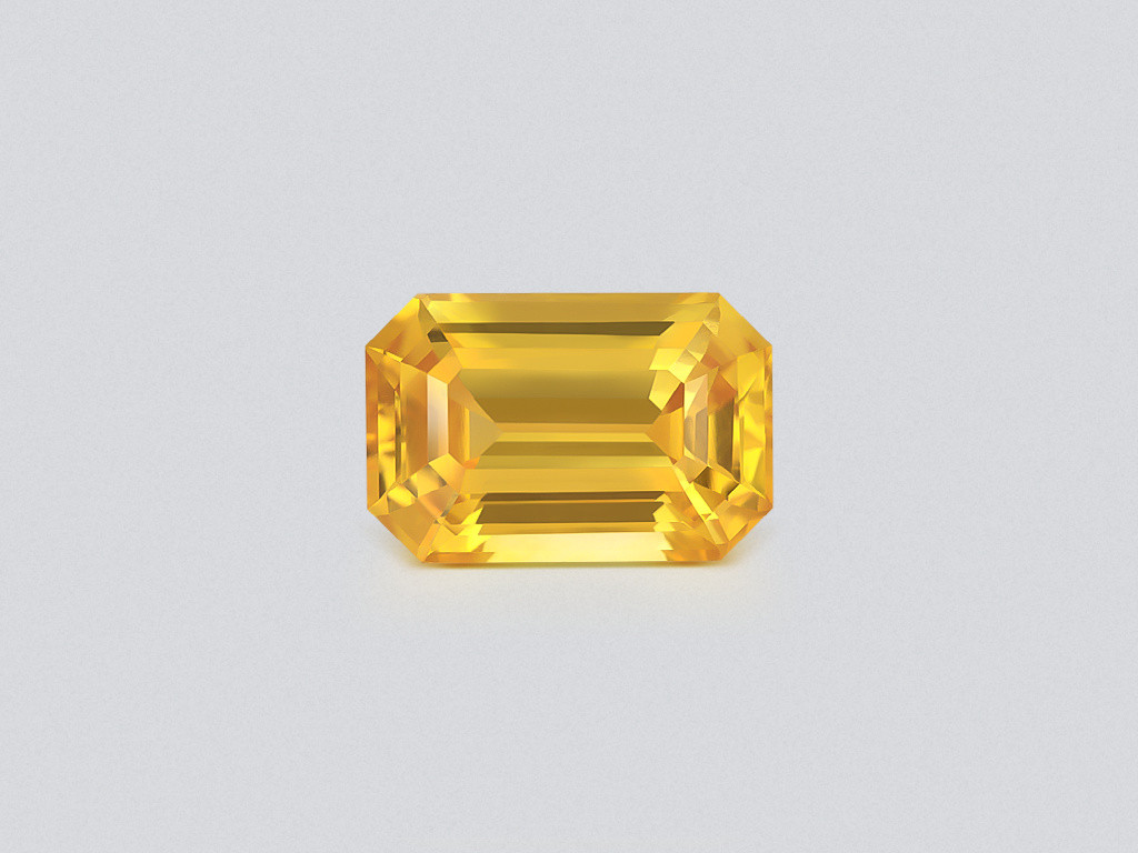 Sapphire Vivid Yellow octagon cut 5.01 carats, Sri Lanka Image №1