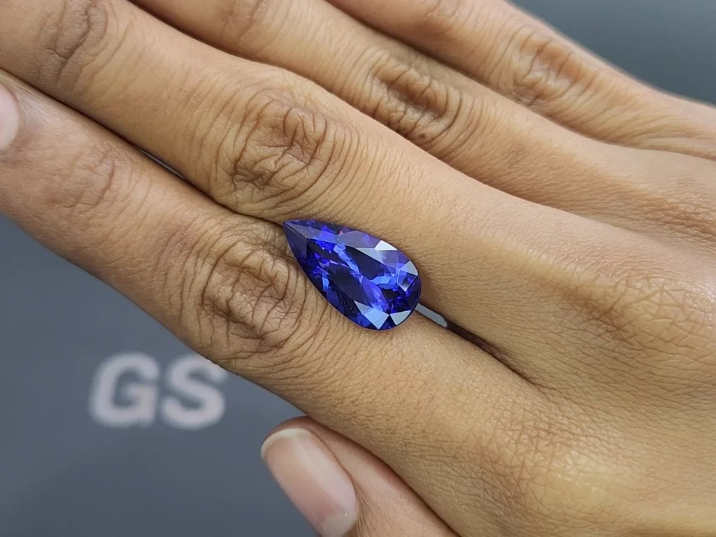 Tanzanite pear cut 7.78 carats, Tanzania Image №2