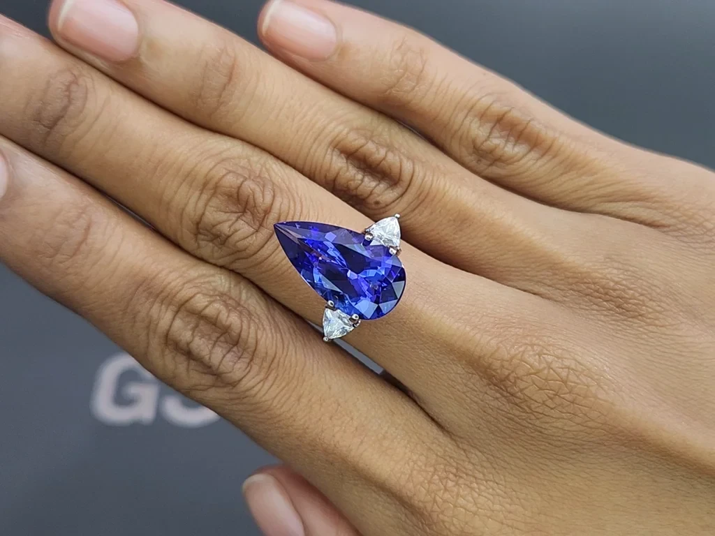 Tanzanite pear cut 7.78 carats, Tanzania Image №5