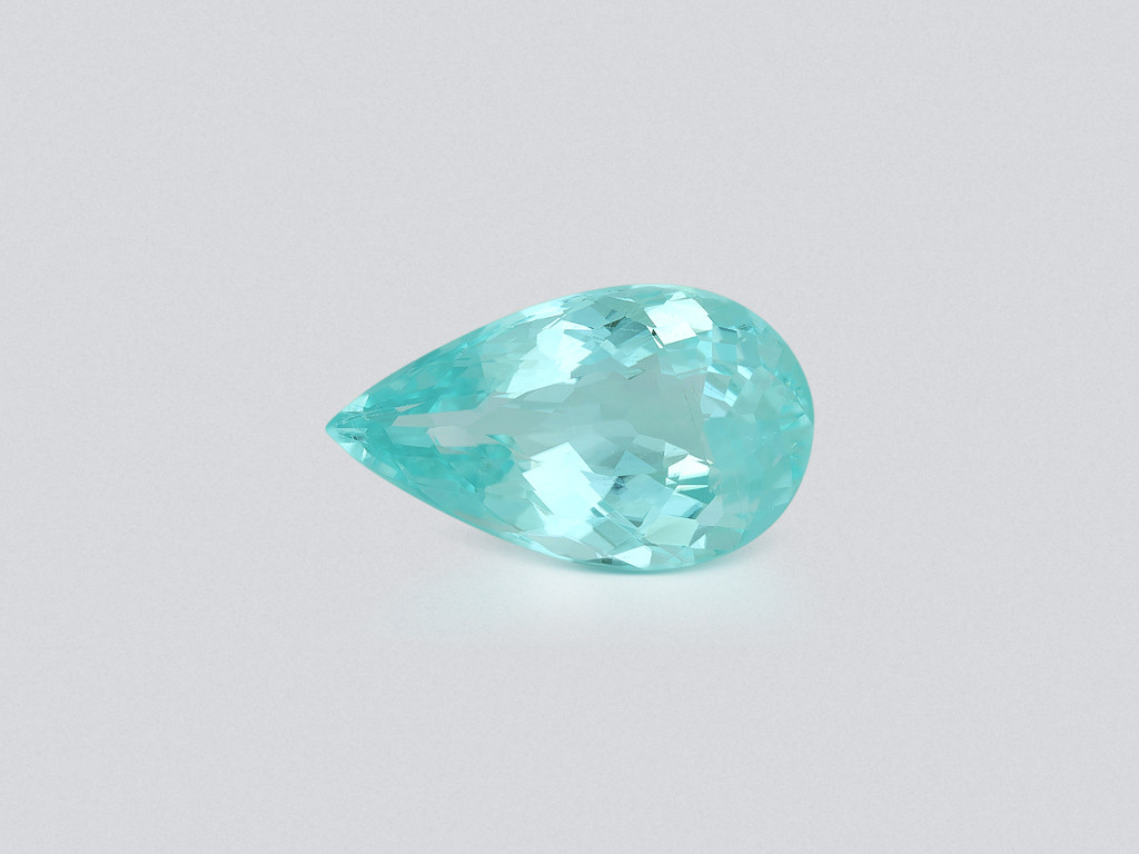 Neo Paraiba tourmaline greenish blue pear cut 7.60 carats, Mozambique Image №1