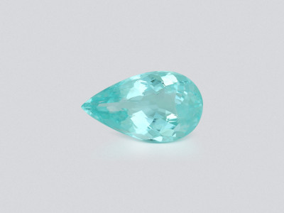 Neo Paraiba tourmaline greenish blue pear cut 7.60 carats, Mozambique photo