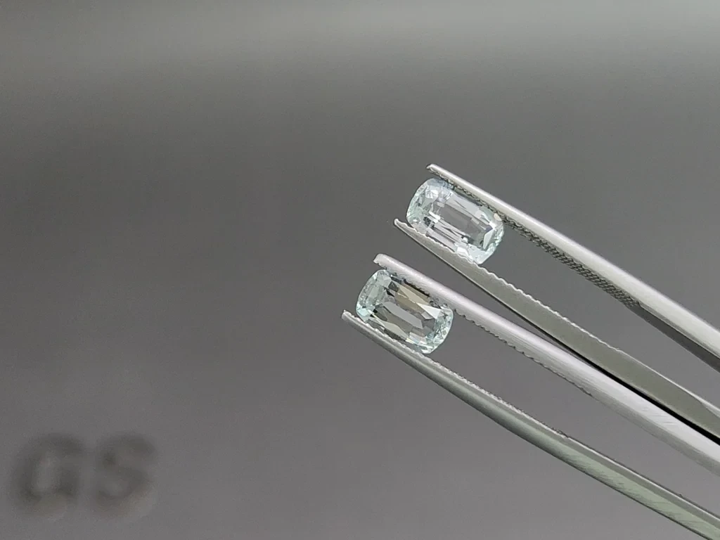 Set of aquamarines cushion cut 3.39 carats, Madagascar Image №4