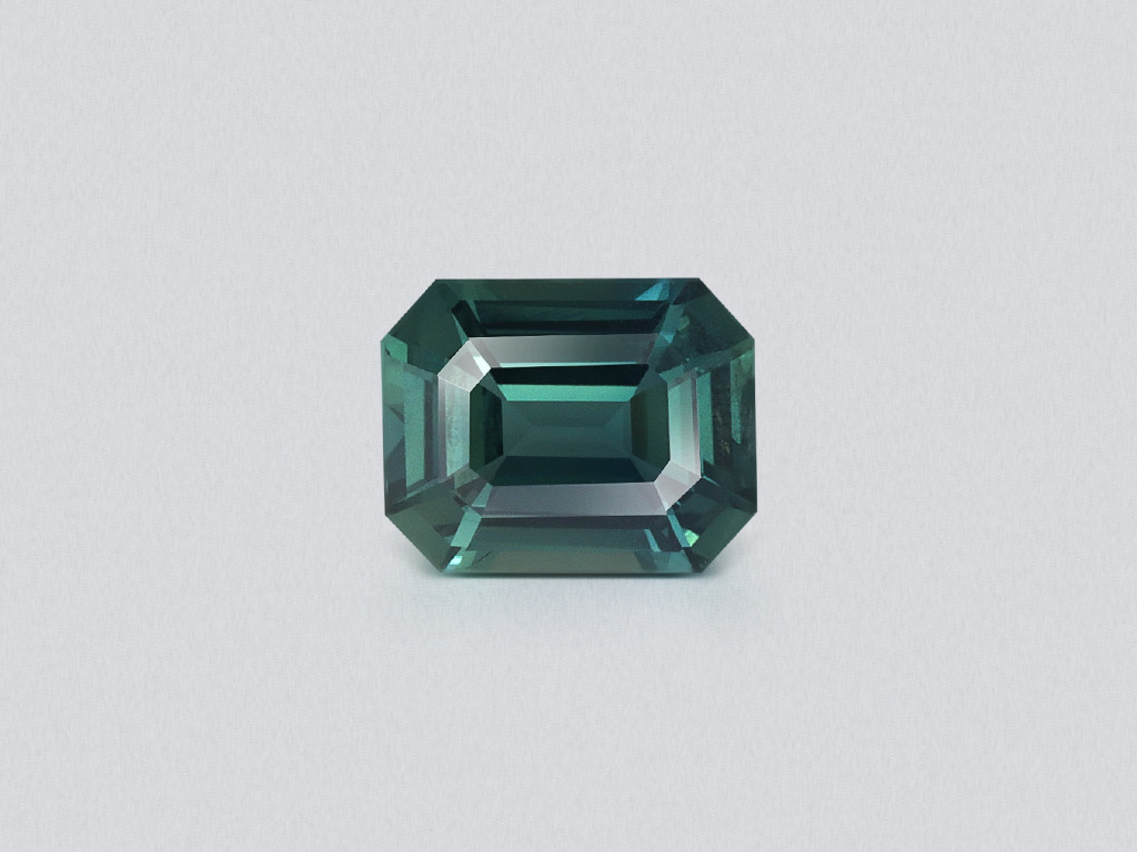 Unheated Teal sapphire octagon cut 1.03 carats,  Madagascar Image №1