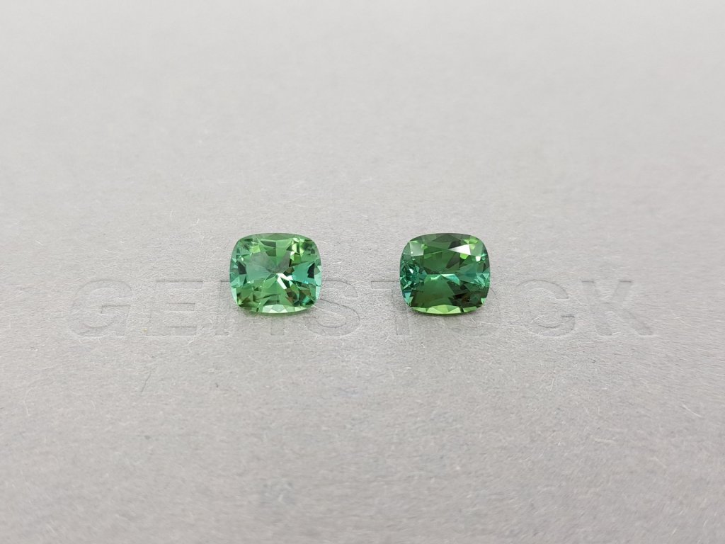 Pair of mint green tourmalines 3.33 ct, Afghanistan, ICA Image №2