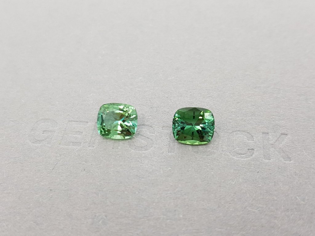 Pair of mint green tourmalines 3.33 ct, Afghanistan, ICA Image №3