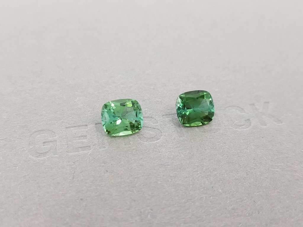Pair of mint green tourmalines 3.33 ct, Afghanistan, ICA Image №4