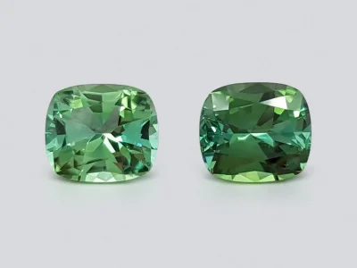 Pair of mint green tourmalines 3.33 ct, Afghanistan, ICA photo