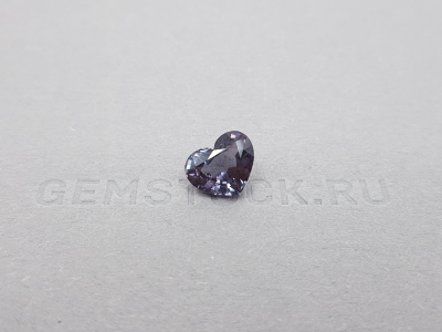 Burmese Violet Gray Heart Cut Spinel 3.10 ct, GFCO photo