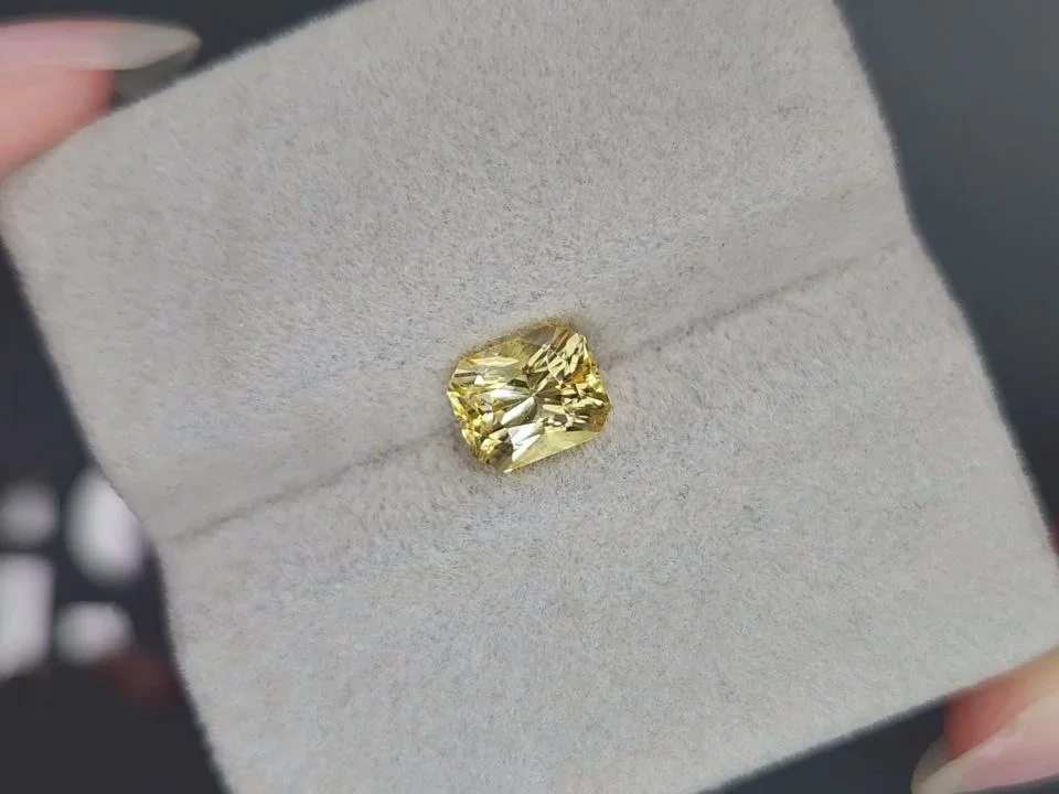 Unheated intense yellow sapphire in radiant cut 2.04 carats, Sri Lanka Image №4