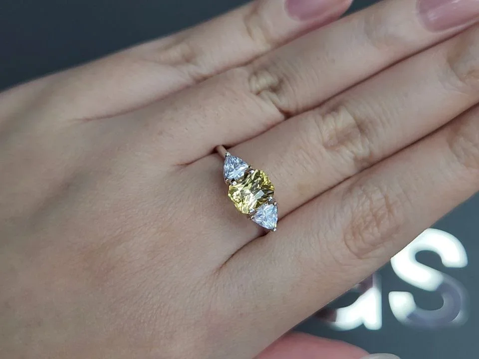Unheated intense yellow sapphire in radiant cut 2.04 carats, Sri Lanka Image №5