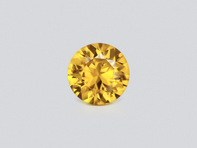 Yellow zircon round cut 3.55 carats, Tanzania photo