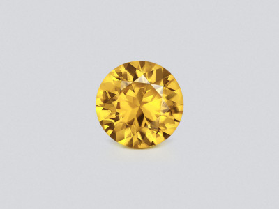 Yellow zircon round cut 3.55 carats, Tanzania photo