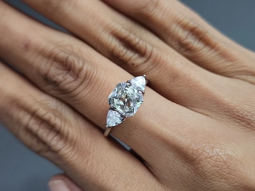 Unheated white sapphire radiant cut 2.51 carats, Sri Lanka Image №5