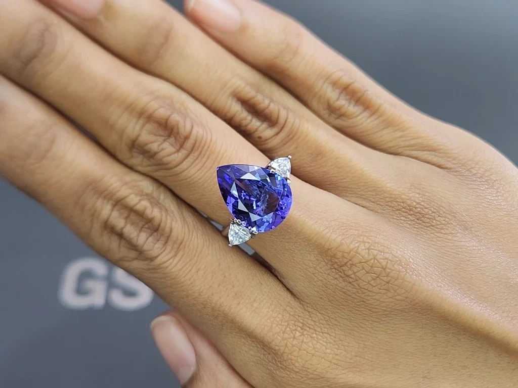 Tanzanite pear cut 7.78 carats, Tanzania Image №5