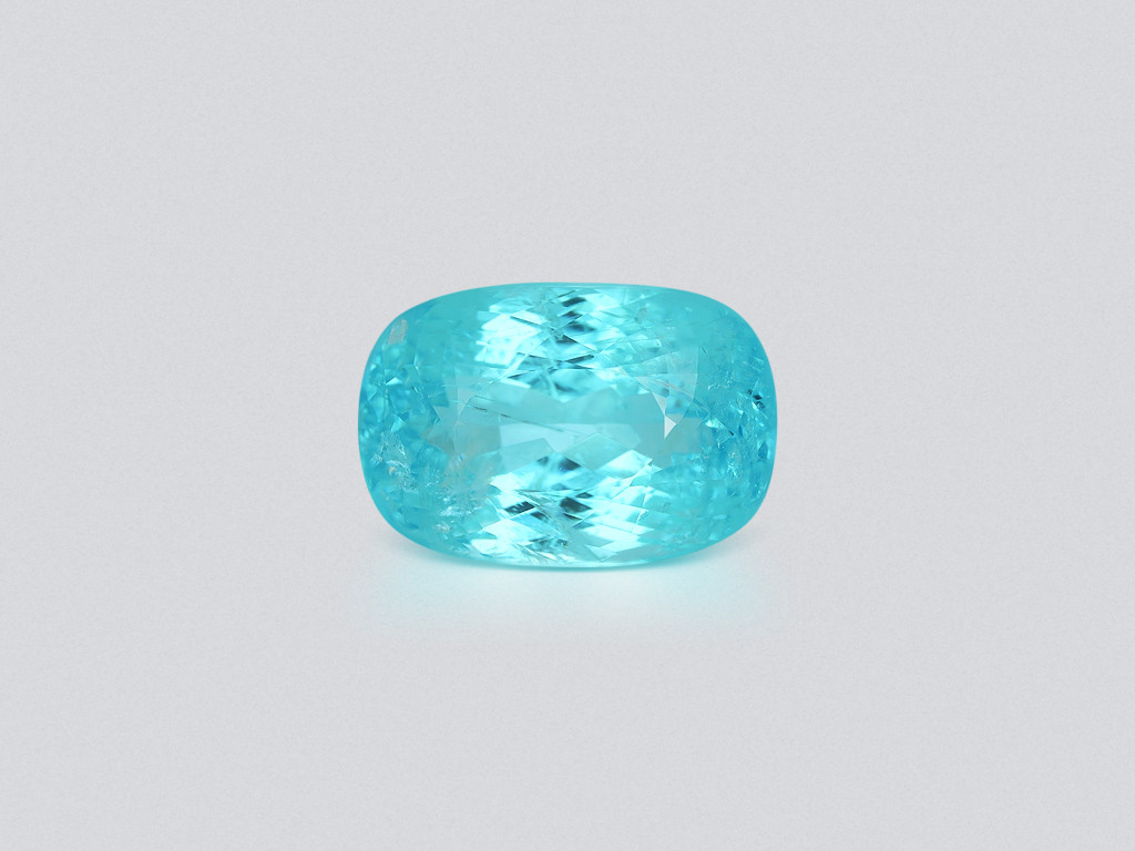 Neon Paraiba tourmaline greenish blue cushion cut 13.12 carats, Mozambique Image №1