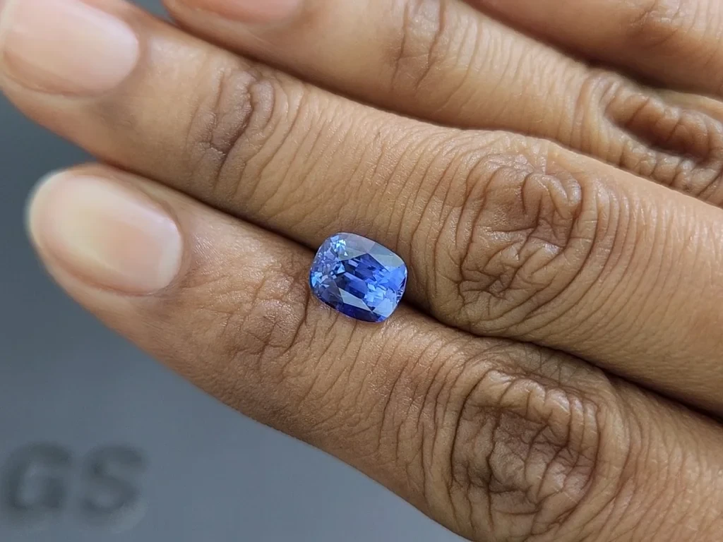 Sapphire Cornflower Blue cushion cut 3.02 carats, Sri Lanka Image №2