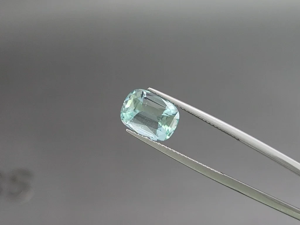 Aquamarine cushion cut 3.79 carats, Madagascar  Image №3