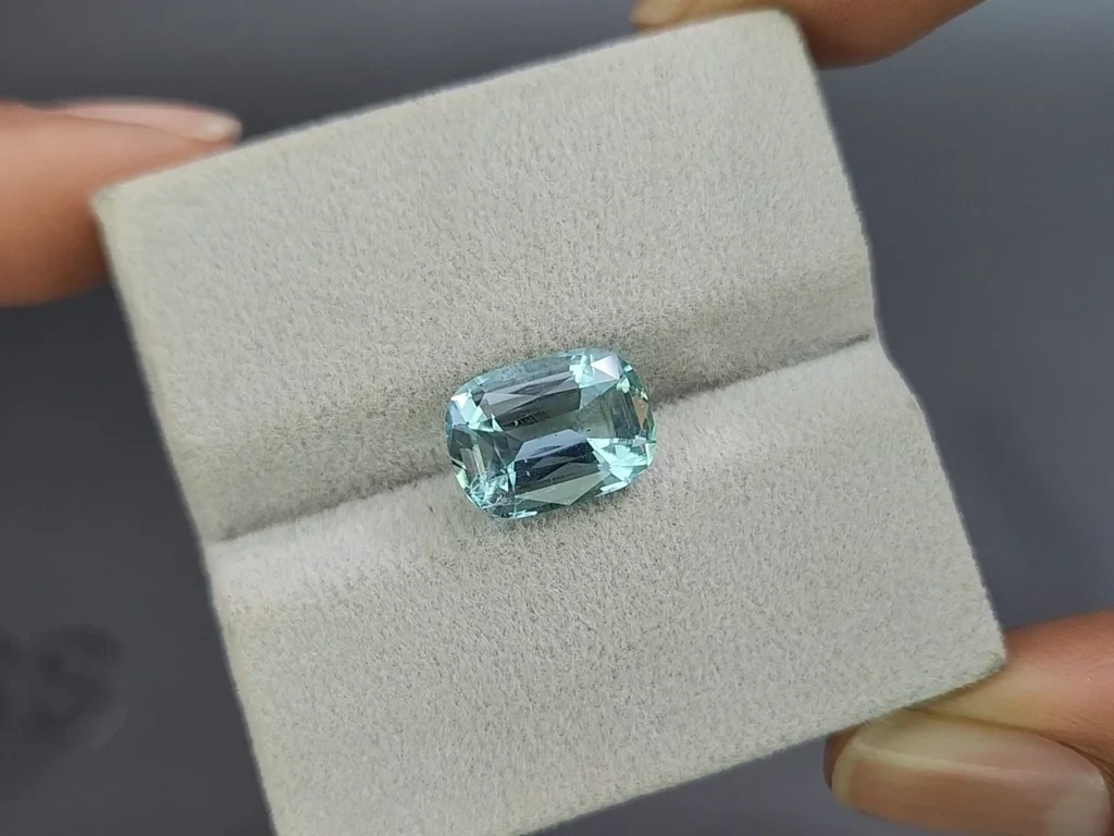 Aquamarine cushion cut 3.79 carats, Madagascar  Image №4