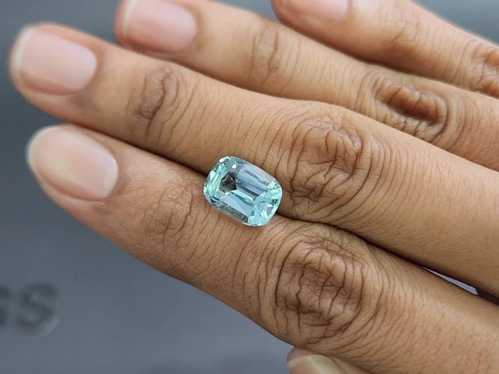 Aquamarine cushion cut 3.79 carats, Madagascar  Image №2