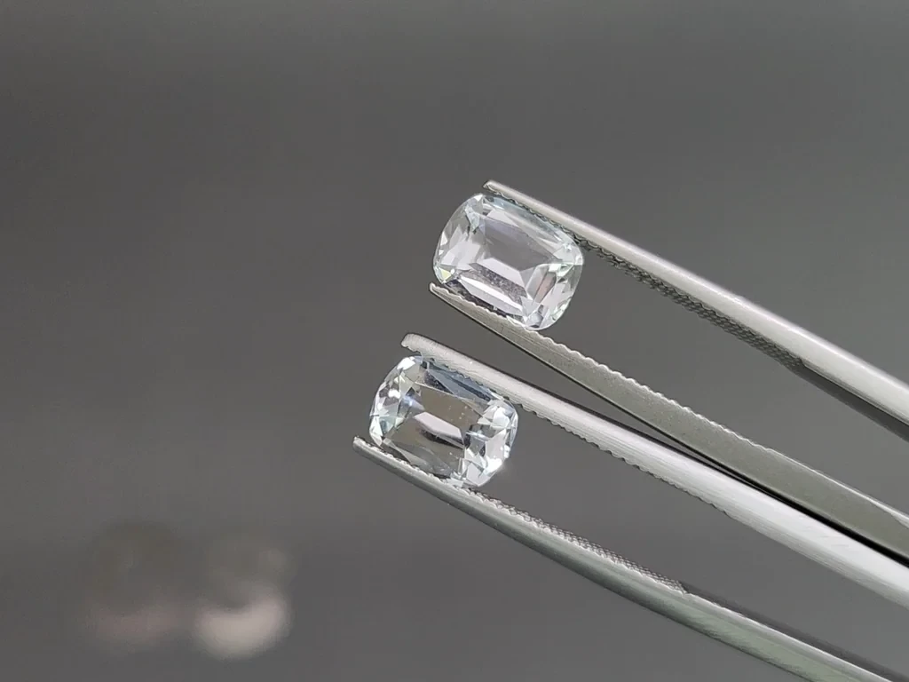 Set of aquamarines cushion cut 4.29 carats, Madagascar Image №4