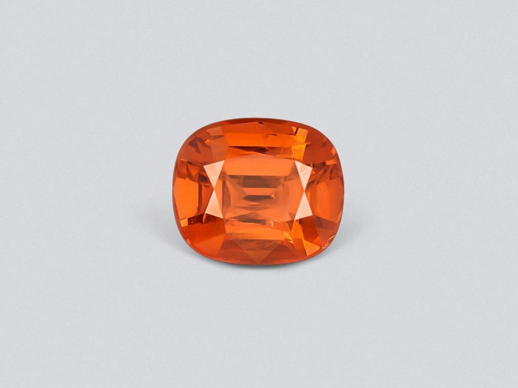 Vivid orange cushion cut spessartine 12.21 ct, Burma Image №1