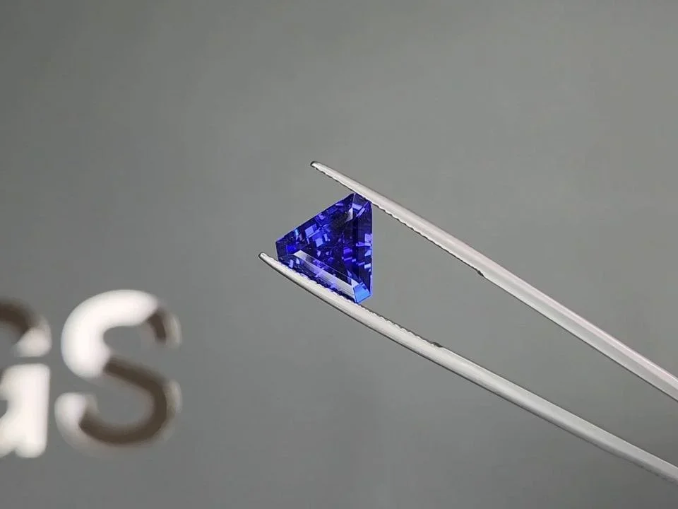 Fancy cut blue tanzanite set 7.86 carats, Tanzania Image №4