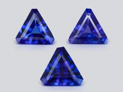 Fancy cut blue tanzanite set 7.86 carats, Tanzania photo