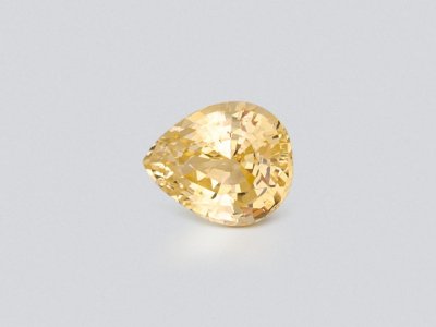 Unheated Pastel yellow sapphire in pear cut 1.63 carats, Sri Lanka photo