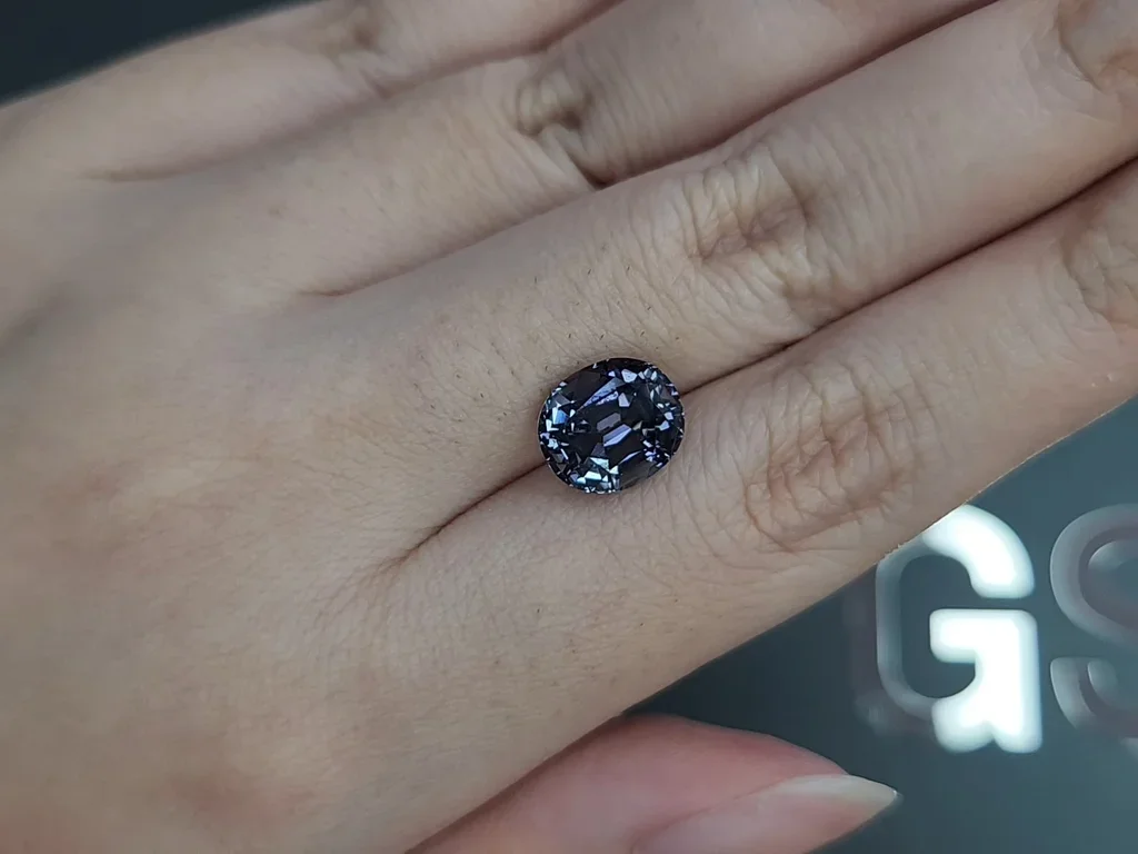 Grey spinel oval cut 4.18 carats, Burma Image №2