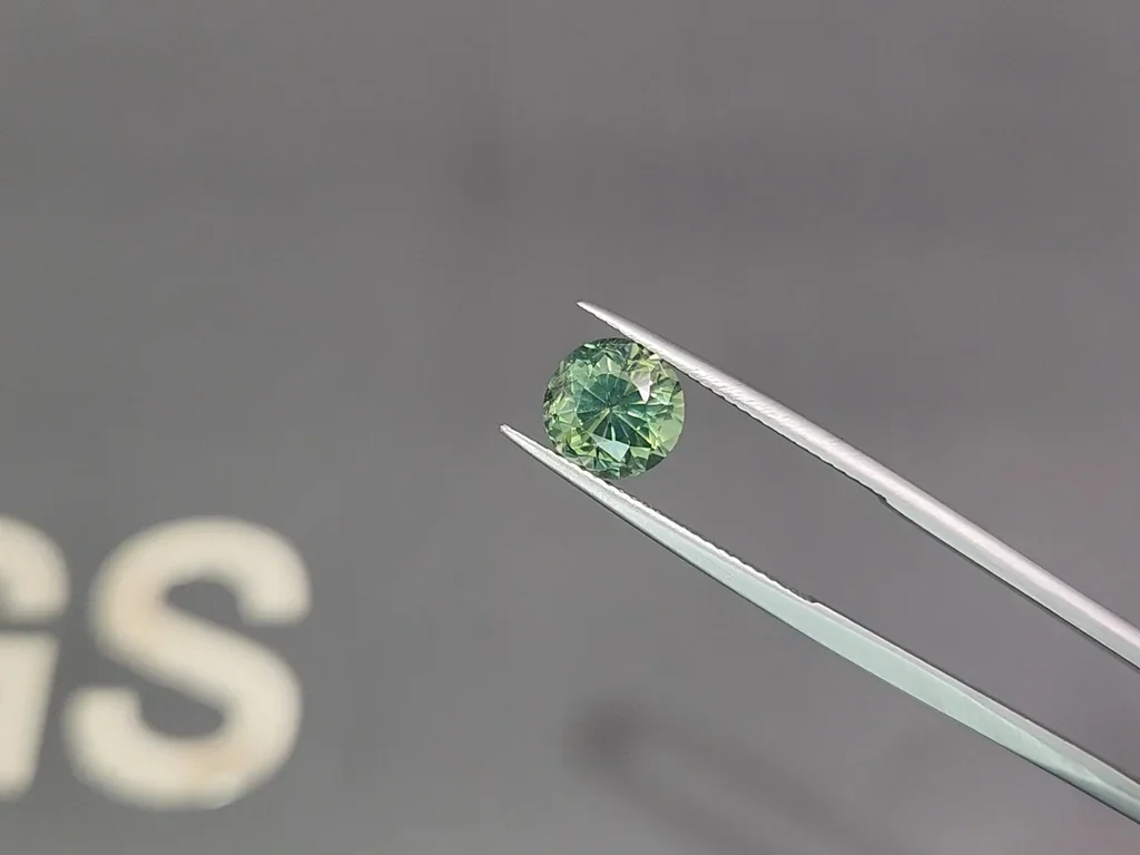 Unheated sapphire Teal round cut 4.00 carats, Sri Lanka Image №3