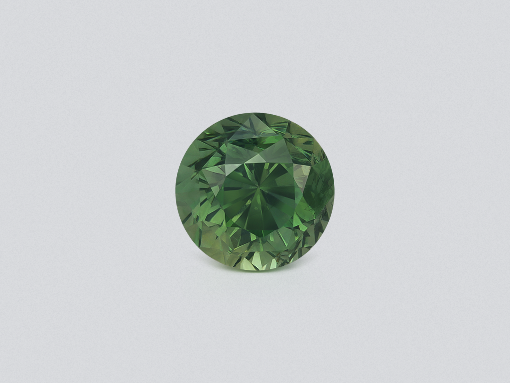Unheated sapphire Teal round cut 4.00 carats, Sri Lanka Image №1