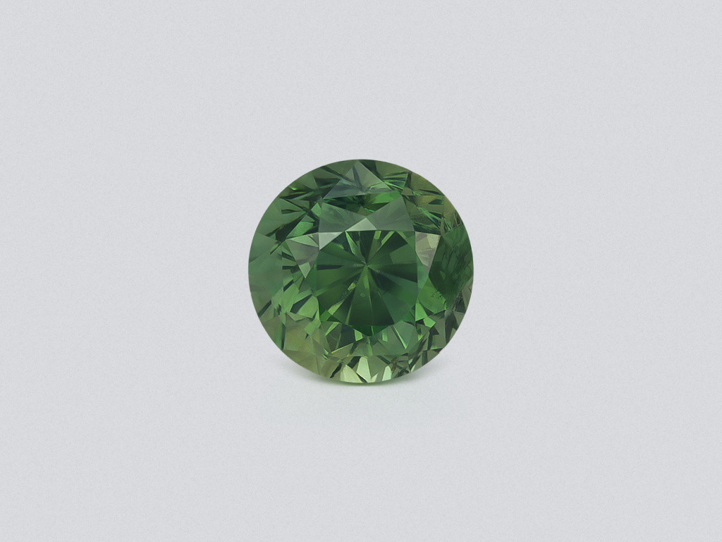 Unheated sapphire Teal round cut 4.00 carats, Sri Lanka Image №1