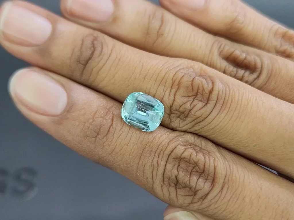 Aquamarine cushion cut 2.94 carats, Madagascar  Image №2