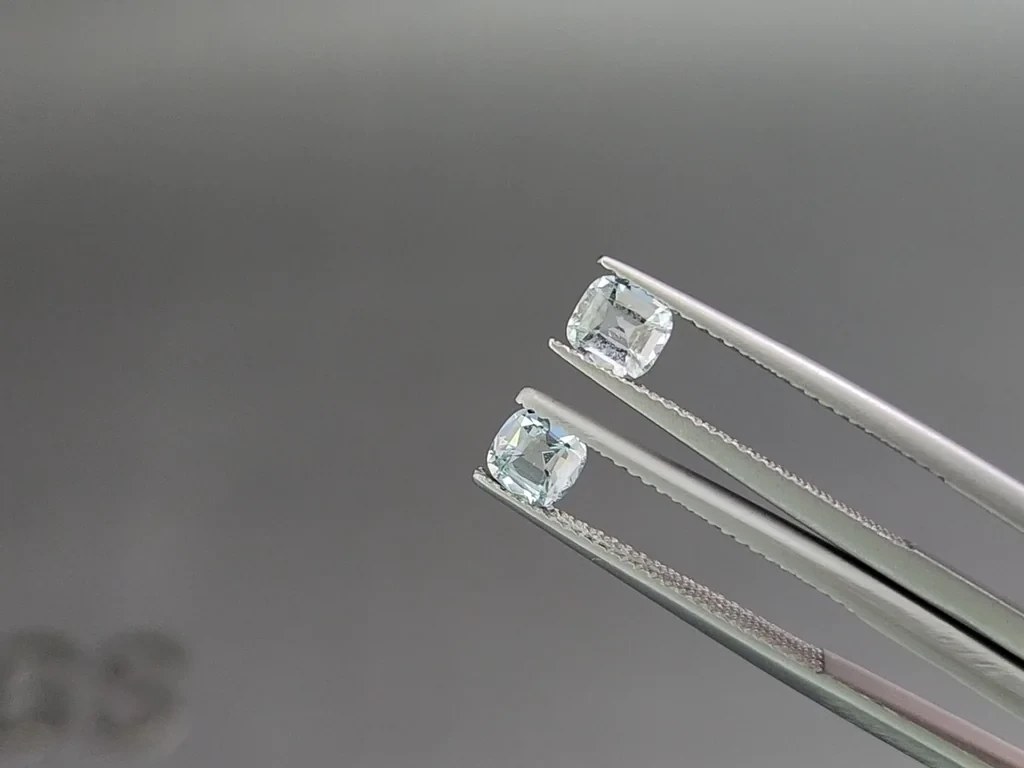Set of aquamarines cushion cut 1.87 carats, Madagascar Image №4