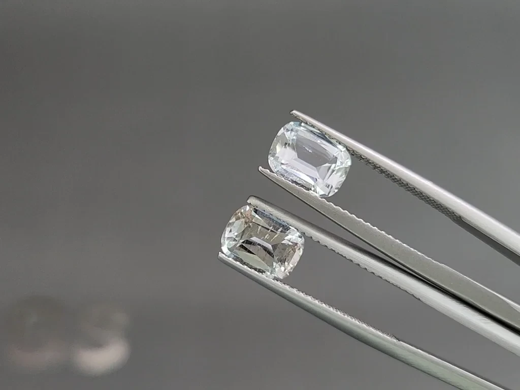 Set of aquamarines cushion cut 4.26 carats, Madagascar Image №4