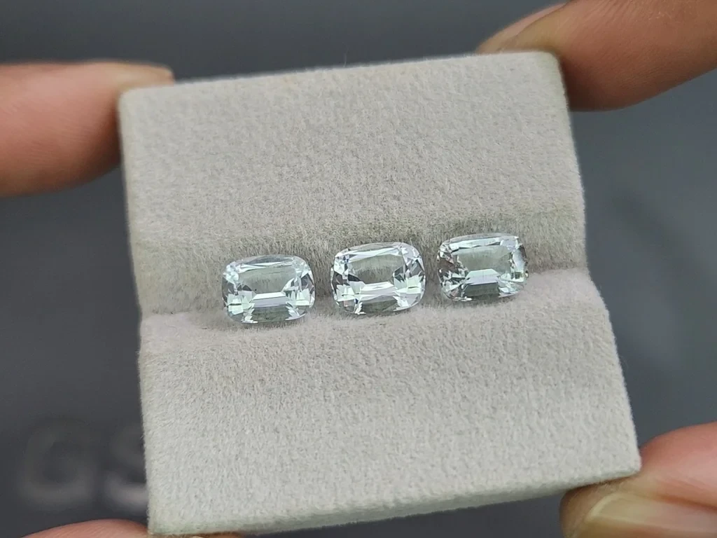 Set of aquamarines cushion cut 4.26 carats, Madagascar Image №5