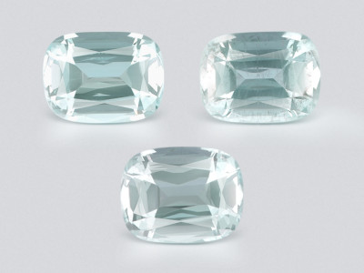Set of aquamarines cushion cut 4.26 carats, Madagascar photo